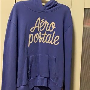 Aeropostale purple embroidered hoodie